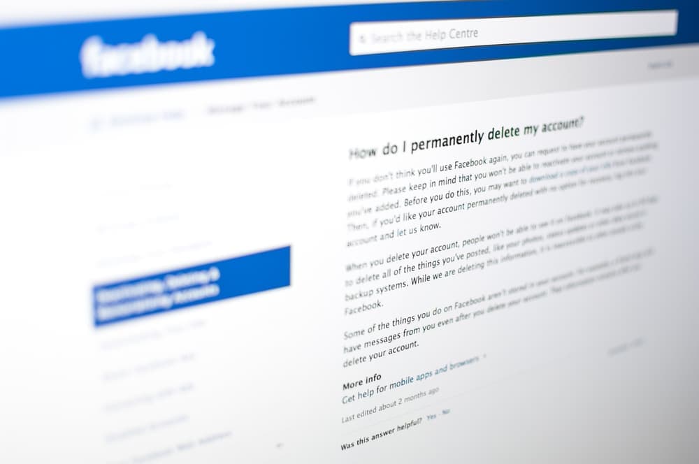 how to deactivate Facebook